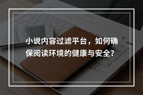 小说内容过滤平台,如何确保阅读环境的健康与安全?