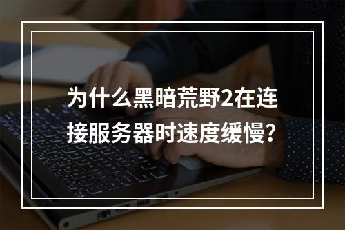 为什么黑暗荒野2在连接服务器时速度缓慢?