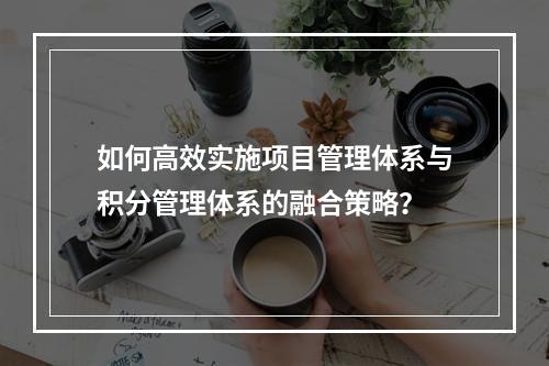 如何高效实施项目管理体系与积分管理体系的融合策略?