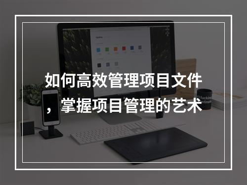 如何高效管理项目文件,掌握项目管理的艺术