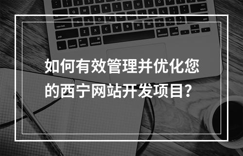 如何有效管理并优化您的西宁网站开发项目?
