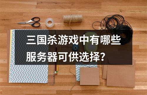 三国杀游戏中有哪些服务器可供选择?