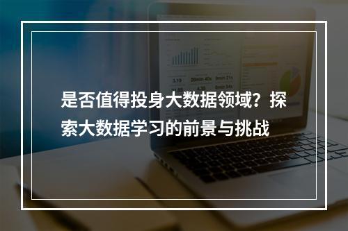 是否值得投身大数据领域?探索大数据学习的前景与挑战