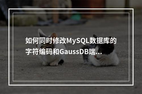 如何同时修改MySQL数据库的字符编码和GaussDB端口设置?