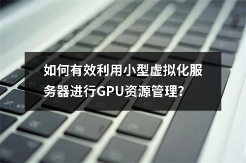 如何有效利用小型虚拟化服务器进行GPU资源管理?