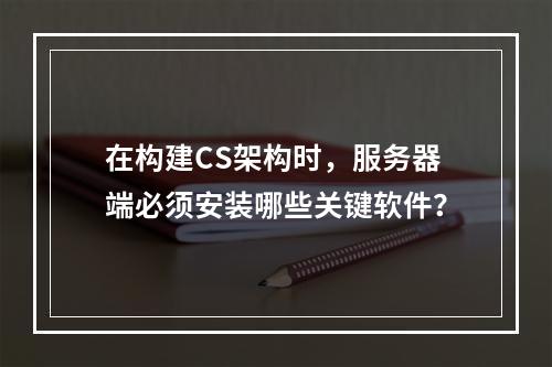 在构建CS架构时,服务器端必须安装哪些关键软件?