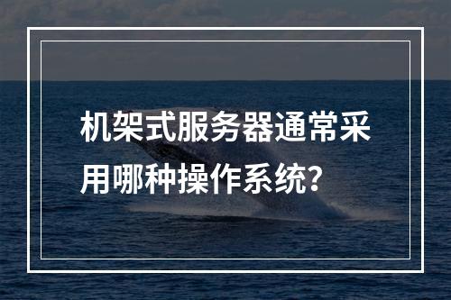 机架式服务器通常采用哪种操作系统?