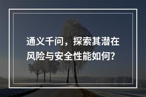 通义千问,探索其潜在风险与安全性能如何?