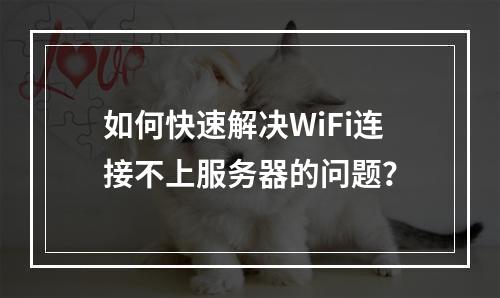 如何快速解决WiFi连接不上服务器的问题?