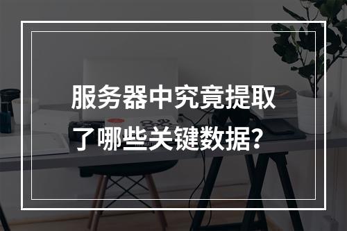 服务器中究竟提取了哪些关键数据?