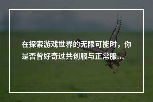 在探索游戏世界的无限可能时,你是否曾好奇过共创服与正常服务器之间的奥秘差异?它们究竟在游戏体验上有何不同?本文将为你揭晓这一谜题,带你深入了解两者之间的独特之处