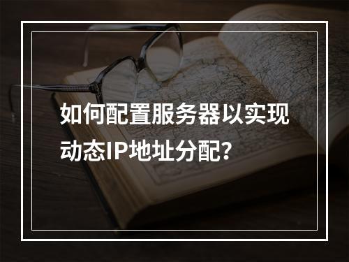如何配置服务器以实现动态IP地址分配?