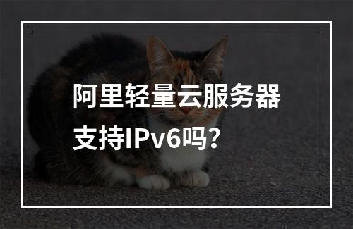 阿里轻量云服务器支持IPv6吗?