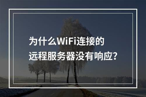 为什么WiFi连接的远程服务器没有响应?
