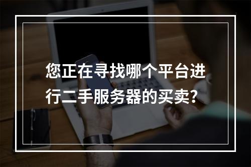 您正在寻找哪个平台进行二手服务器的买卖?