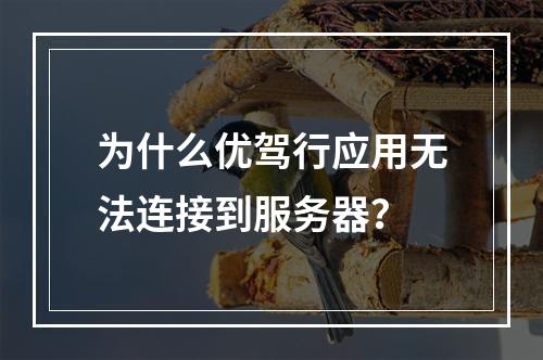 为什么优驾行应用无法连接到服务器?