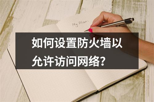 如何设置防火墙以允许访问网络?