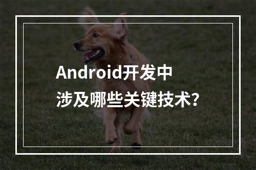 Android开发中涉及哪些关键技术?
