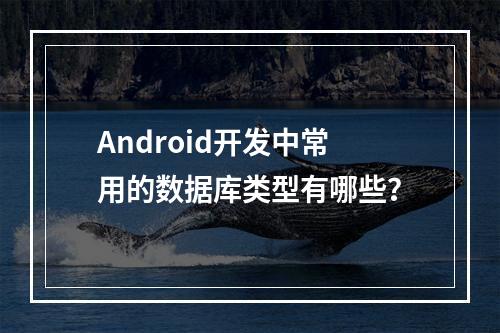 Android开发中常用的数据库类型有哪些?