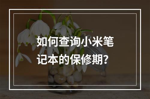 如何查询小米笔记本的保修期?