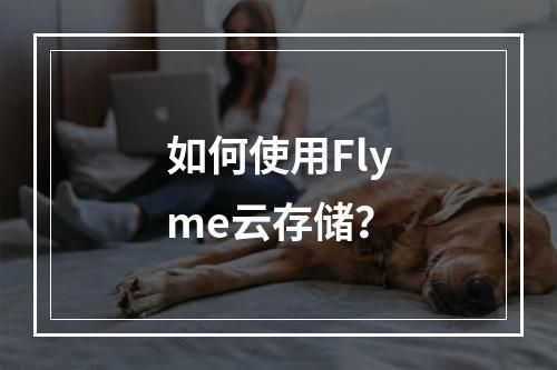 如何使用Flyme云存储?