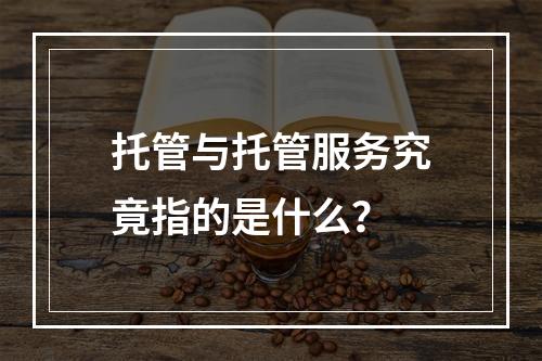 托管与托管服务究竟指的是什么?
