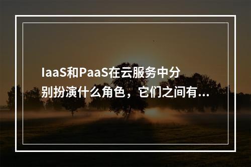 IaaS和PaaS在云服务中分别扮演什么角色,它们之间有什么区别?