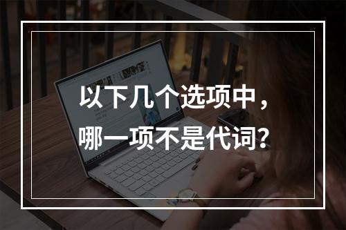 以下几个选项中,哪一项不是代词?
