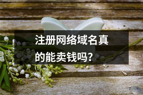 注册网络域名真的能卖钱吗?