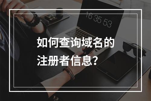 如何查询域名的注册者信息?