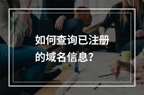 如何查询已注册的域名信息?