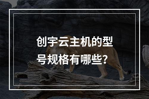 创宇云主机的型号规格有哪些?