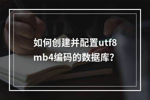 如何创建并配置utf8mb4编码的数据库?