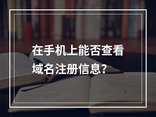 在手机上能否查看域名注册信息?