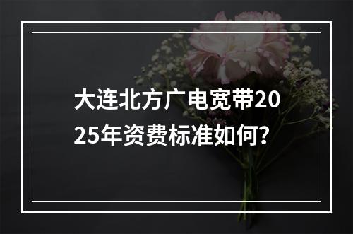 大连北方广电宽带2025年资费标准如何？