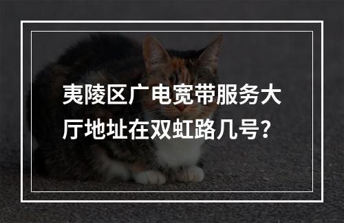 夷陵区广电宽带服务大厅地址在双虹路几号？