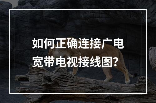如何正确连接广电宽带电视接线图？