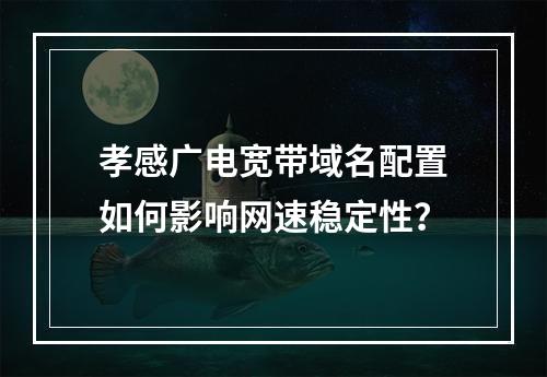 孝感广电宽带域名配置如何影响网速稳定性？