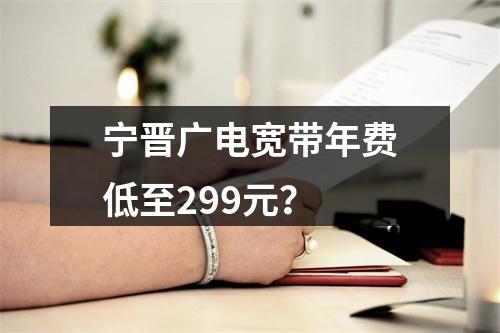 宁晋广电宽带年费低至299元？