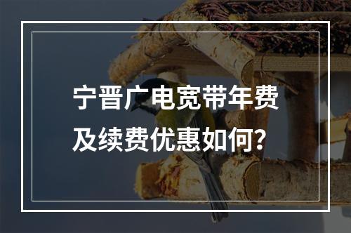 宁晋广电宽带年费及续费优惠如何？