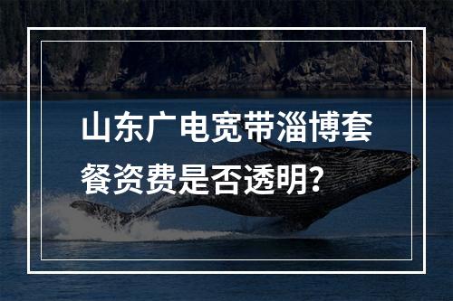 山东广电宽带淄博套餐资费是否透明？