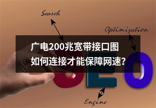 广电200兆宽带接口图如何连接才能保障网速？