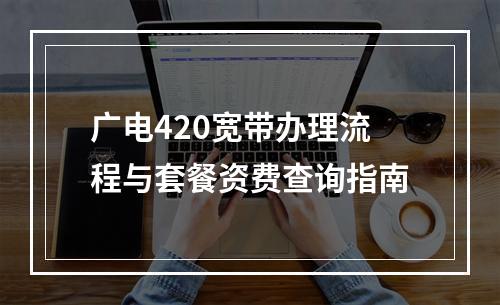 广电420宽带办理流程与套餐资费查询指南