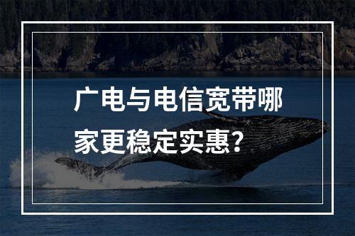 广电与电信宽带哪家更稳定实惠？