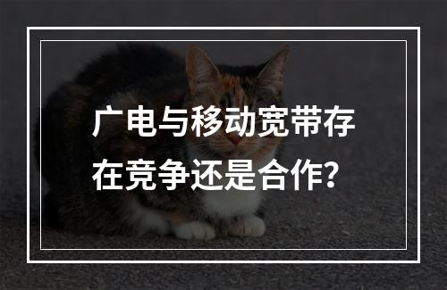 广电与移动宽带存在竞争还是合作？