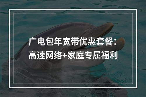 广电包年宽带优惠套餐：高速网络+家庭专属福利