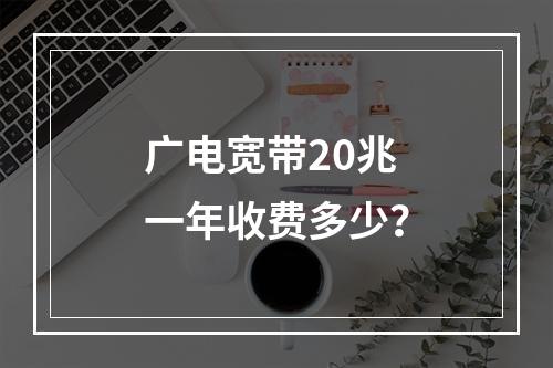 广电宽带20兆一年收费多少？