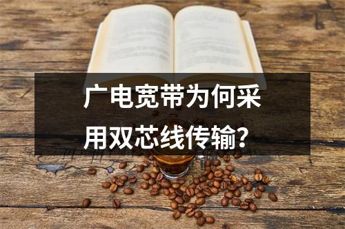 广电宽带为何采用双芯线传输？