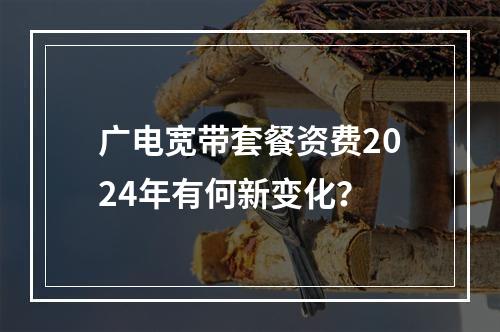广电宽带套餐资费2024年有何新变化？