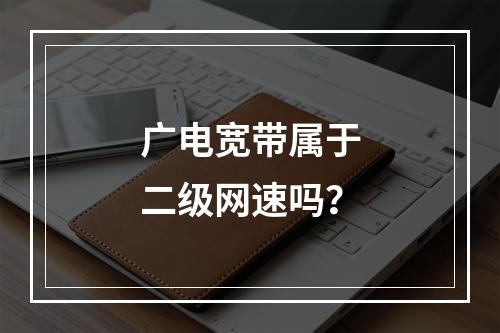 广电宽带属于二级网速吗？